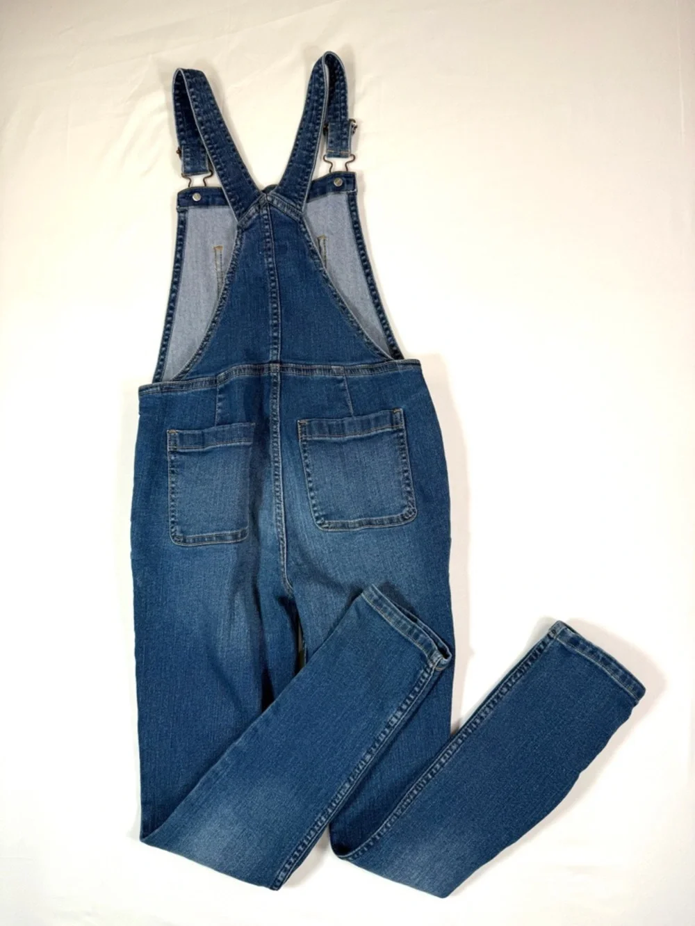 CREWCUTS Girls Overalls Size 10 Denim Slim‎ Fit Adjustable Strap Classic Casual